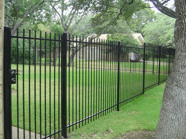 wrought iron fence with spears